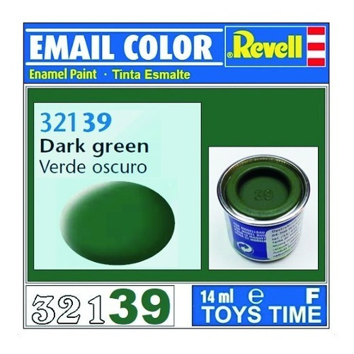 Imagen 1 de 6 de Pintura Revell Enamel Mate Color 321 39 Verde Oscuro
