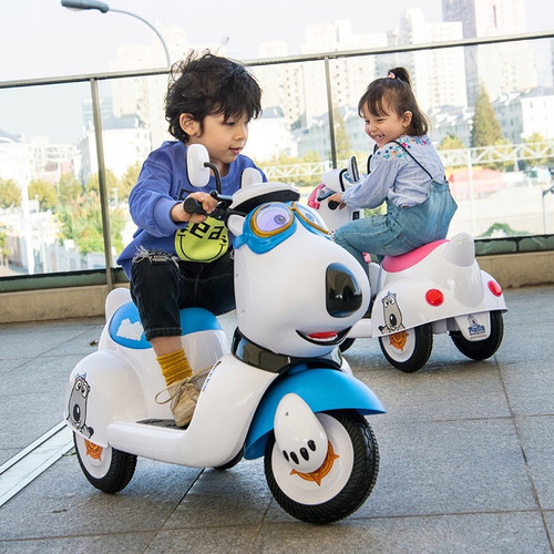 Motocicleta Eléctrica Edext 12v Para Niños 2-7 Años Color Rosa