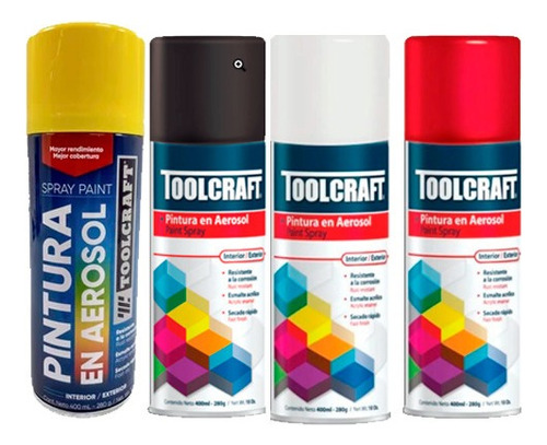 Pintura Aerosol Toolcraft Color Negro Brillante