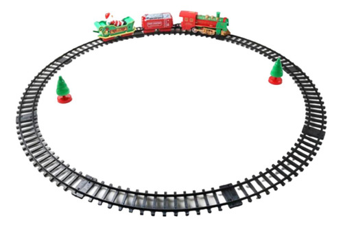 Tren Eléctrico Navideño Con Rieles Juego De Tren Navideño