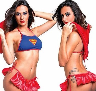 Mini Fantasia Sensual Heróis Super Girl Sexy Fácil Prazer