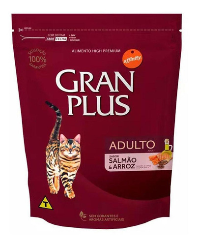 Ração Gran Plus Gatos Adultos Salmão/arroz 1kg
