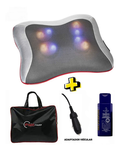 Imagem 1 de 10 de Massageador De Pescoço E Lombar Shiatsu C/ Infra Bivolt