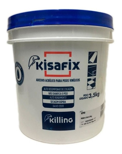 Adhesivo Para Pisos Vinilicos Kisafix Base Acuosa 3.5kg| K37