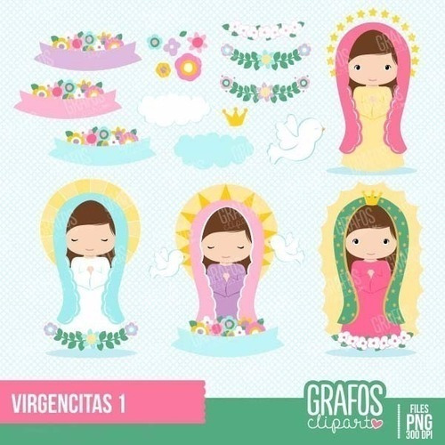 Kit Imprimible  Virgencitas  Imágenes *  *