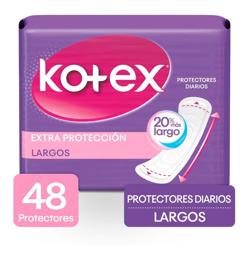 Protectores Higienicos Kotex 48 Unidades Largos