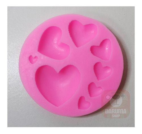 Imagen 2 de 4 de Molde Silicona 8 Corazon Corazones Reposteria Belgrano C/u