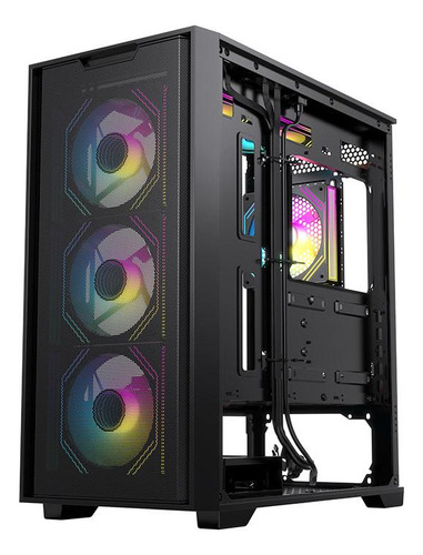 Gabinete Gamer Acegeek Xrader Mini, Mid-t Lat De Vidro Preto