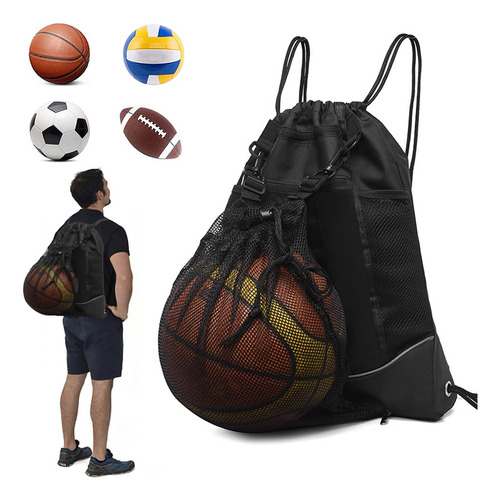 Mochila Con Cordón, Bolsa De Baloncesto Resistente Al Agua