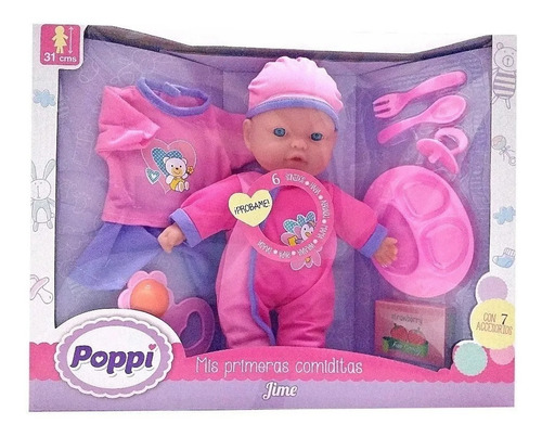 Imagen 6 de 7 de Muñeca Bebote Poppi Mis Primeras Comiditas Con Sonido 16013