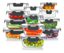 Comprar Juego 24 Pza - Recipientes De  Vidrio Para Alimentos
