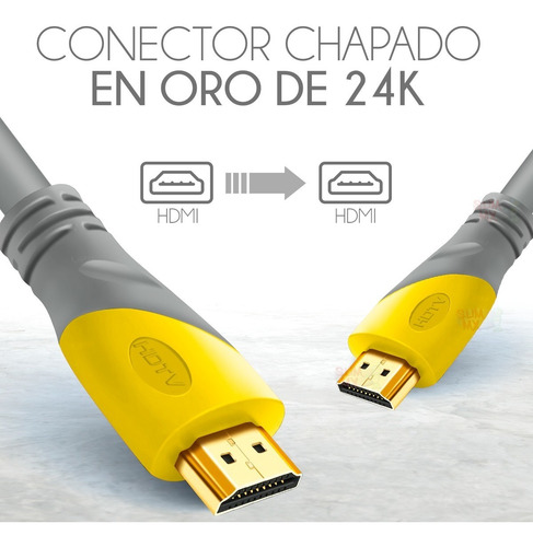 Imagen 5 de 9 de Cable Hdmi 1.5 Metros 4k Ps4 Apple Tv Pc Laptop 3d Xbox