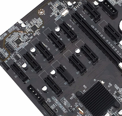 Motherboard Mineria Pcie X12 Placas + Cpu Intel G4400 Ddr4 Color Negro