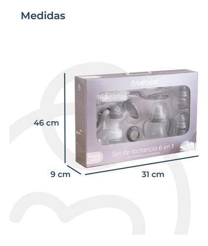 Set De Lactancia 6 En 1 Mamaderas Y Accesorios Bebesit