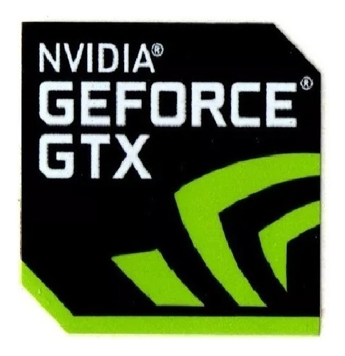 Sticker Nvidia Geforce Gtx Etiqueta Adhesiva Negra