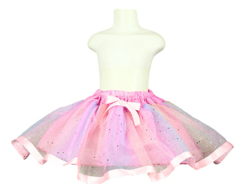 Tutu Falda Niña Varios Colores, Extra Pomposo Ampon Glitter