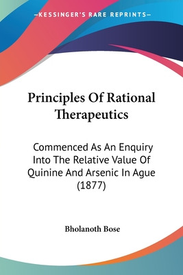 Libro Principles Of Rational Therapeutics: Commenced As A...