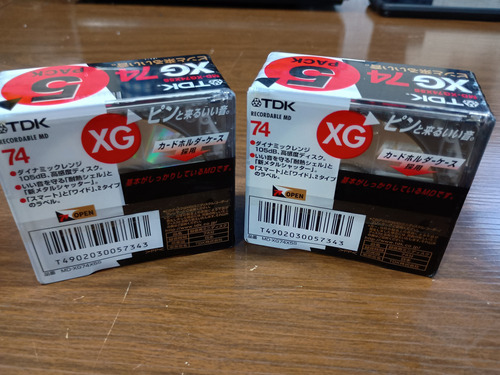 Mini Disc Regravavel Md Tdk Xg 74 Japan Nova Cada Caixa (Usado)