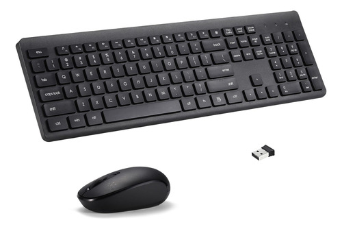 Combo De Teclado Y Mouse Inalambricos, 2.4 G De Tamano Compl