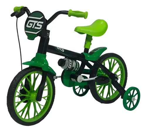 Bicicleta Niños Rodado 12 Reforzada Verde 12  