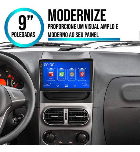 Kit Multimidia 9pol Carplay Palio Siena Strada 12 13 14-16