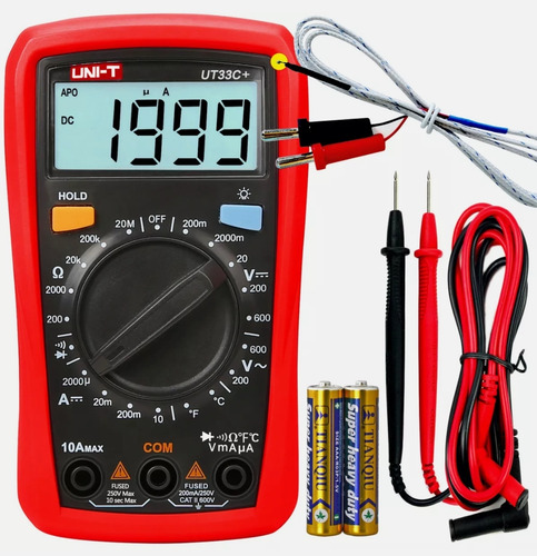 Multímetro Ut33c/plus Tester Multimetro De Bolsillo Uni-t®