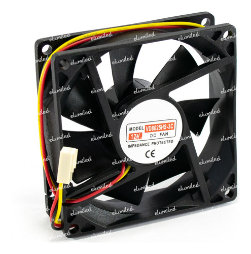 2x Fan Cooler Ventilador 80mm X 25mm 12v 3 Cables Conector