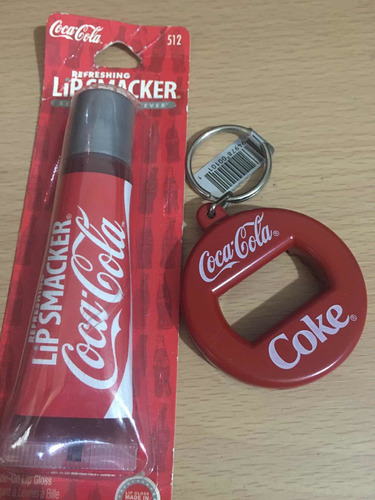 Destapador Y Lip Smacker Original De Colección Coca Cola