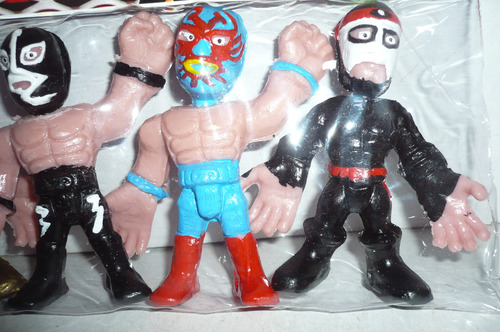 Luchadores Octagon Rayo Set De 4 Juguete Lucha Libre Bootleg