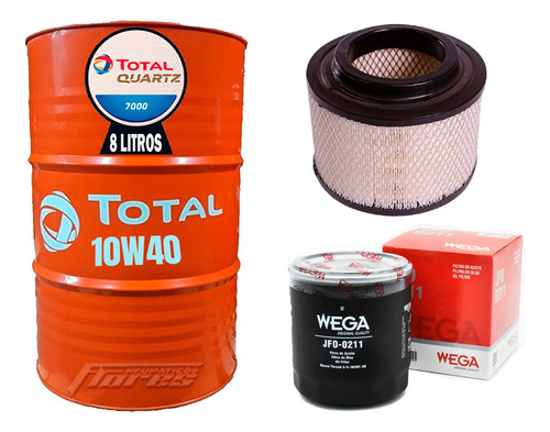 Cambio Aceite Total 10w40 + Kit Filtros Toyota Hilux 3.0 Tdi