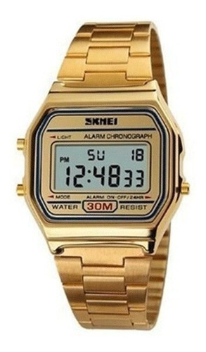 Relógio Feminino Skmei Digital 1123 Dourado+nota Fiscal