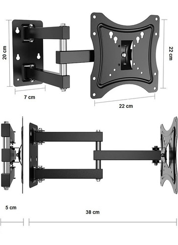 Imagen 3 de 10 de Soporte Tv 55 Movil Para Smart Tv Incluye Tacos Y Tornillos