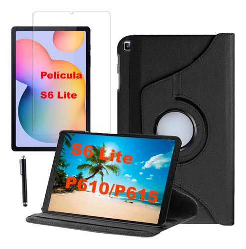 Capa Para Tablet S6 Lite 10.4 P610/p615 + Película + Caneta Cor Vermelho