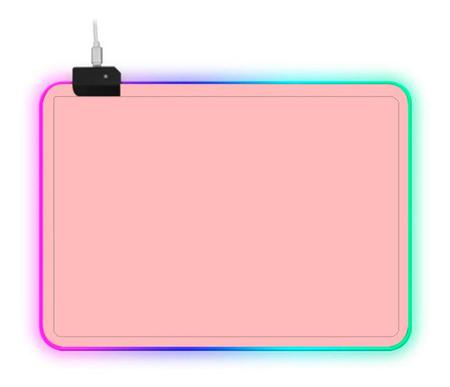 Mousepad Gamer Led Rgb Usb 35x25cm Negro