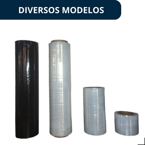 1 Rolo Filme Stretch 500mm X 25micras Virgem Sem Bobina 100m