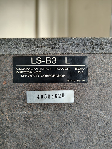 Bocinas Kenwood Ls-b3 Negro (Usado)