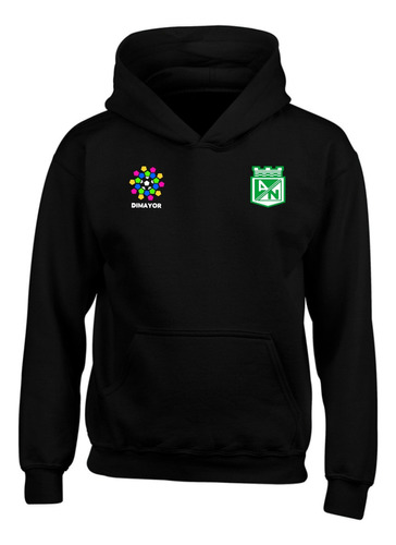 Buzo Capota Atletico Nacional Hoodie Black Series