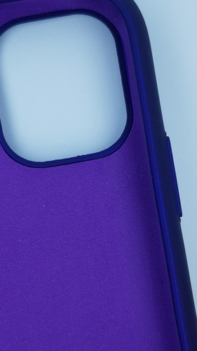 Carcasa iPhone Morada + Lamina De Vidrio Para Pantalla