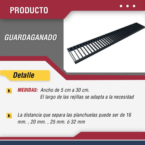 Rejilla Desagüe Guardaganado 15 Cm Con Marco Antioxido Negra