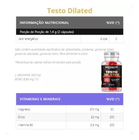 Kit Pré Hormonal Testo Gh 60 Cáps E Testo Dilated 60 Cáps
