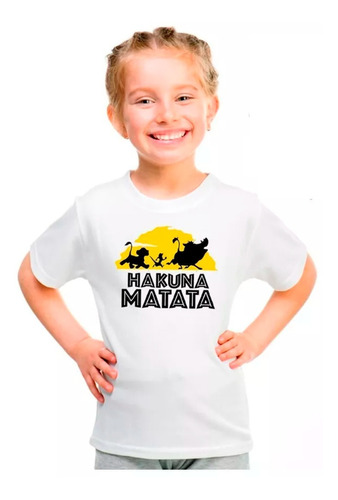 Polera Hakuna Matata Rey Leon Niño/niña/jovenes