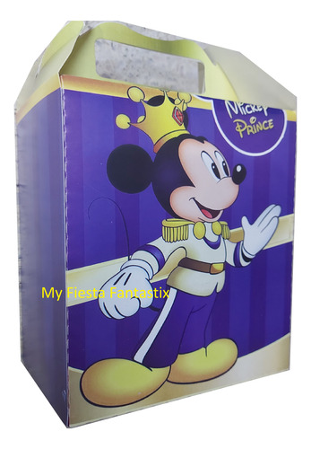Principe Mickey Mouse Rey  St 60 Cajitas Dulceras Bolo Feliz