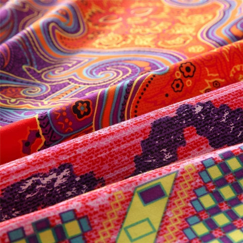 Jane Yre Boho Queen Funda De Edredón Suave 100% Algodón, 3 P