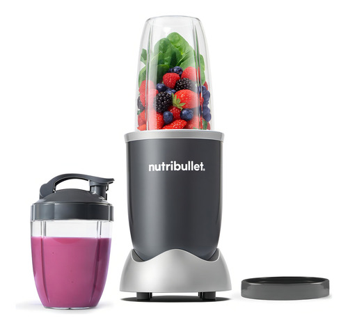 Licuadora Personal Nutribullet De 600 W Para Batidos Color Gris
