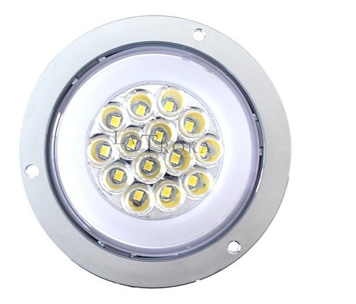 Plafon 14 Led 4  Blanco Filo Cromado C/ Aro Gel Ultra 12-24v