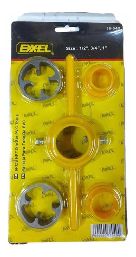 Juego De Tarraja Para Tubo Pvc De 1/2 - 3/4 Y 1 Pulgada