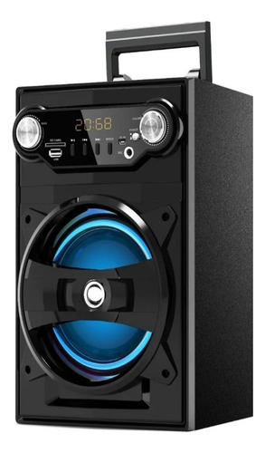 Parlante Portátil Bluetooth 6pp Led Radio Fm Karaoke 