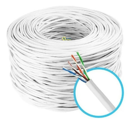 Cabo De Rede Cat5e Branco Rolo De 50 Metros