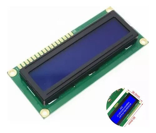 Display Tela Lcd 16x2 1602 Backlight Azul Arduino Rasp C/ Nf