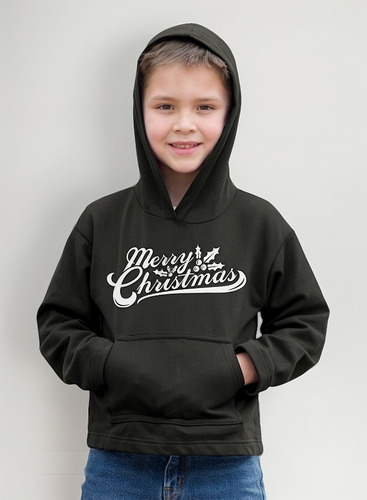 Sudadera Negra De Navidad Infantil Merry Christmas De Regalo